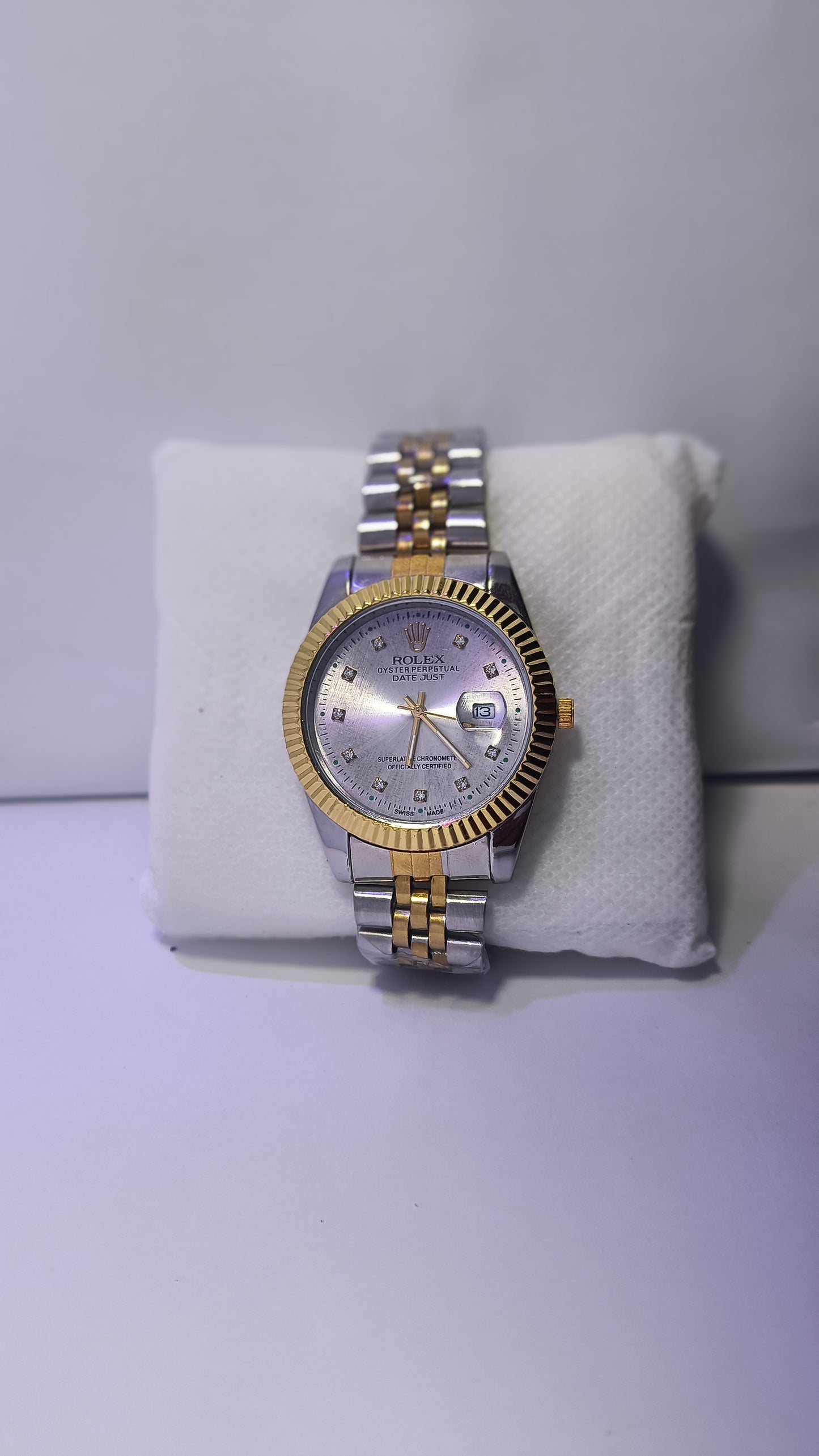 Rolex-Style AAA+ Two-Tone (Gold & Silver) Steel Watch – Master Lock • Date Display