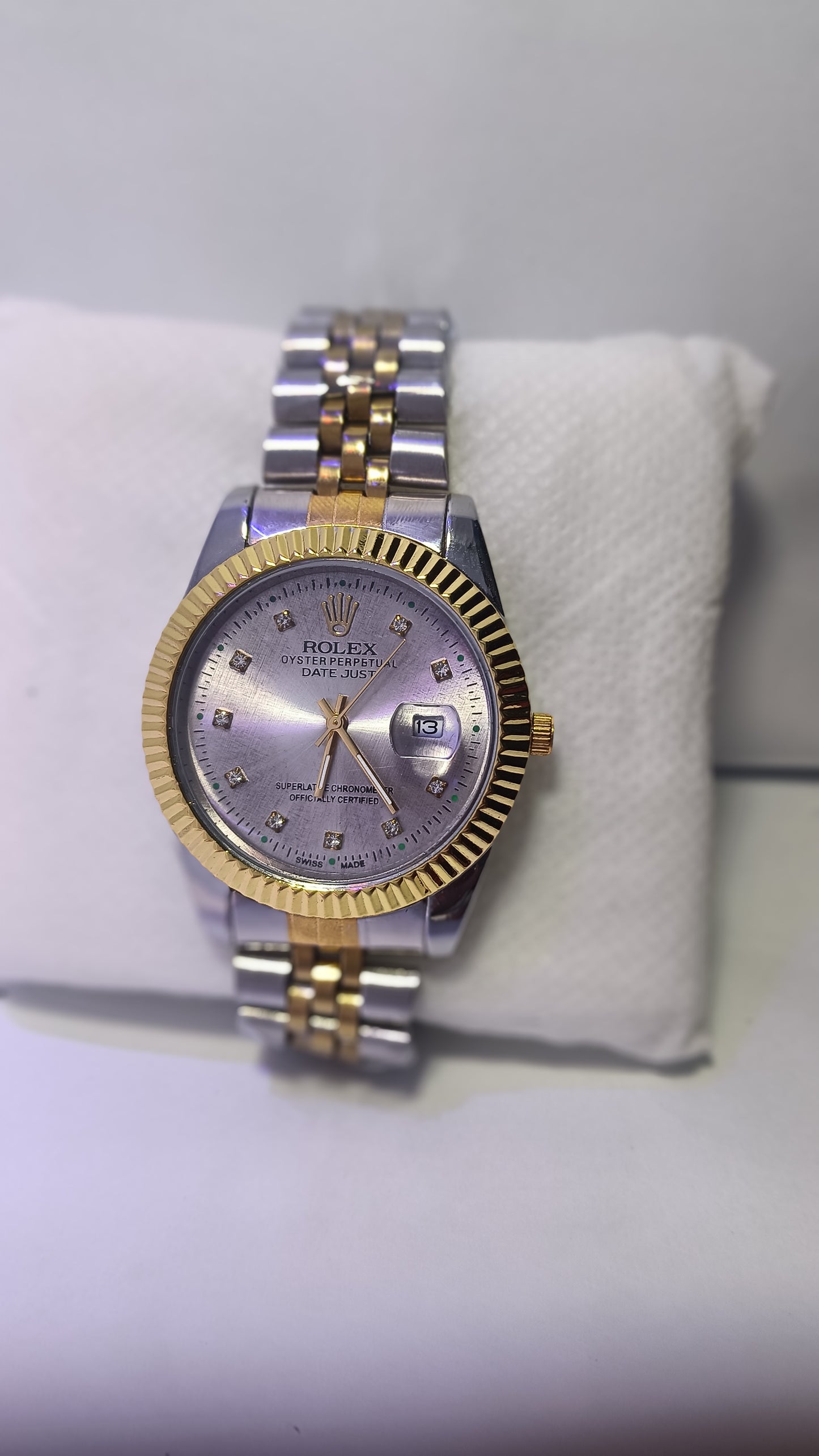 Rolex-Style AAA+ Two-Tone (Gold & Silver) Steel Watch – Master Lock • Date Display